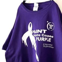 ギルダン ペイント ペンキ パープル Tシャツ XL 紫 古着