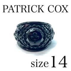 PATRICK COX パトリックコックス 黒装飾 リング 16号 中古美品