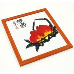 中国水墨画 色紙絵画 額縁付き 手描り絵画 博悦堂BY2021KZ017