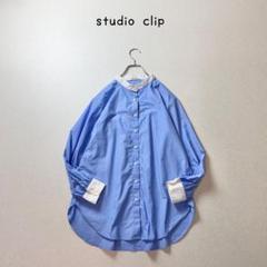studio clip スタディオクリップ バンドカラー　バイカラー　ブラウス