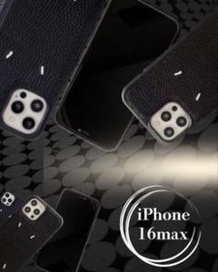 人気！iphone16promax レザーケース ポケット付 ブラック