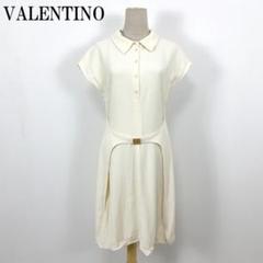 LA6251 ヴァレンティノ 半袖レイヤード ロングワンピース アイボリー 8