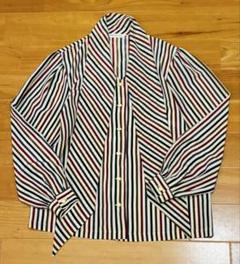 ピエールバルマン PIERRE BALMAIN ヴィンテージ ブラウス カシュクール 総柄 シフォン 紫 パープル レディース 中古】ピエールバルマン PIERRE BALMAIN ヴィンテージ ブラウス