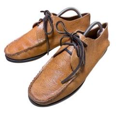 美品✨yuketen モカシン デッキシューズ ブラウン 柄 UK7 - メルカリ