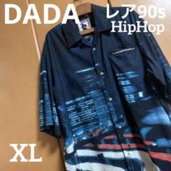 レア90sHipHop系ブランド　DADA ナイトシティ総柄　半袖シャツ　XLのサムネイル