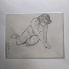 伊東深水  真筆作品  裸婦像１ 伊東深水 真筆作品 裸婦像1
