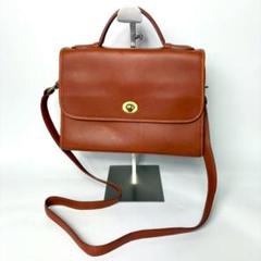 オールドコーチ　ブラウン　ターンロック　ショルダーバッグ　vintage bag