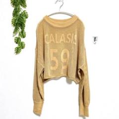 オリーブデオリーブ メッシュ 編み 長袖ニット ブラウン F