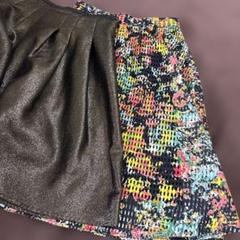 花柄メッシュフレアミニスカート　リメイクにものサムネイル