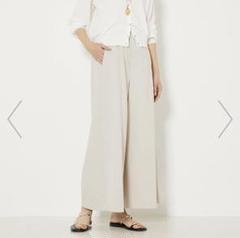 即日発送 タグあり 美品☆ ストレッチワイドパンツ qalite グレージュ