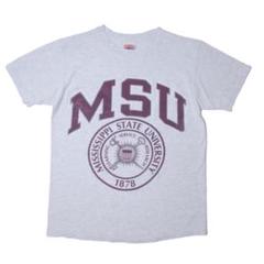 USA製 80s - 90s NUTMEG カレッジ グレー L Tシャツのサムネイル