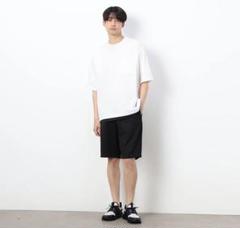 コムサイズム ポリエステルツイル ソフトピーチ ショートパンツ （ブラック）