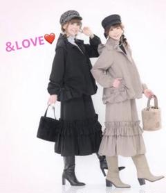 &LOVE フェミニンフォルムな撥水大人リボンブルゾン アンドラブ