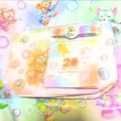 スーベニアバッグ１個◆ダッフィー&フレンズ◆20周年カラフルハピネス