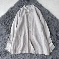 Plantation プランテーション ノーカラージャケット リネン100% Plantation（プランテーション）の「(N)リネンキャンバス
