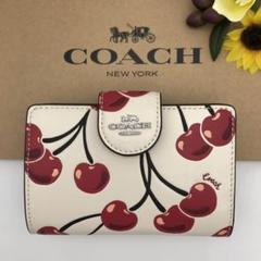 COACH ★大人気★ ミディアム コーナージップ ウォレット チェリー 新品