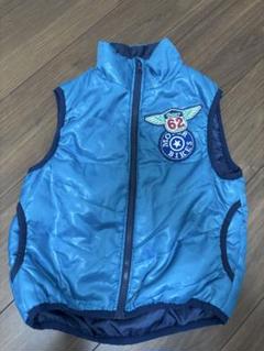 中綿ベスト 140cm 青　RumPrick