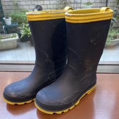 キッズ用 ブラック/イエロー 長靴　19cm
