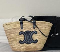 ふかみん　CELINE　セリーヌ　かごバッグ　カゴバッグ　水色 セリーヌ CELINE CELINE かごバッグ Teen Triomphe 113832EFA
