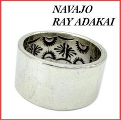 NAVAJO RAY ADAKAI 作 スタンプワーク プレーン リング 指輪