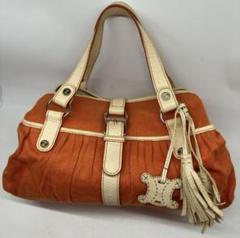 AS1195 CELINE レザーフリンジ ハンドバッグ