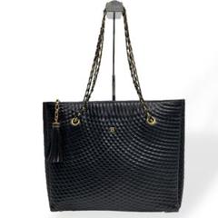 BALLY トートバッグ ハンドバッグ　キルティング チェーン タッセル　金金具 バリー ショルダーバッグ トートバッグ バッグ タッセル付き