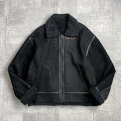 vintage B-3 レザーフライトジャケットジャケット 黒 ムートン XL