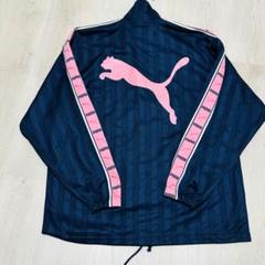 ✨希少カラー✨ プーマ ビッグロゴ セットアップ ピンク 上下 S プージャ PUMA ジャージ 上下 セットアップ ネイビー ピンク プージャー