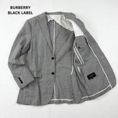Burberry Black Labelシアサッカー 夏用 ジャケット M 近年モデル☆バーバリー シアサッカー テーラードジャケット