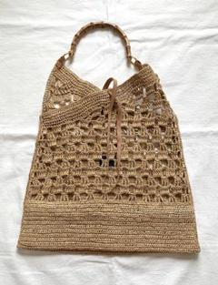 新品タグあり　a point etc アーポワンウテセ　ラフィア　カゴバッグ 楽天市場】【a point etc _】【Raffia pouch】アポワンウテセ