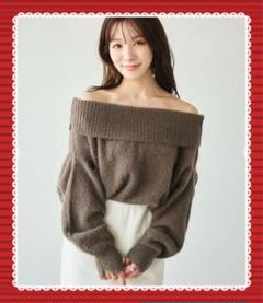 新品未使用】Aimeine フォックスカシミヤオフショル2wayニット