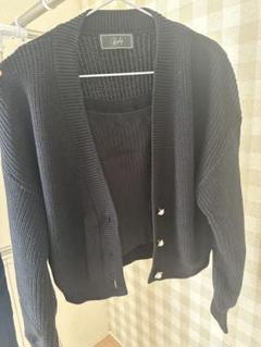 ブラックカーディガン・タンクトップセット
