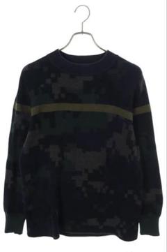 sacai カモフラ柄　デジカモ　サカイ　ニット　スウェット
