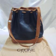 CELINE レザー ショルダーバッグ ブラック