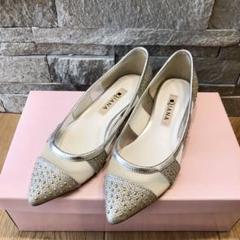 DIANA ダイアナ パンプス シルバー シアー グリッター - メルカリ