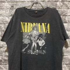 希少 NIRVANA Tシャツ ニルヴァーナ BLACK カートコバーン 黒黄