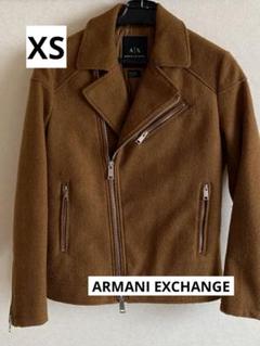 ARMANI EXCHANGEライダースジャケット ブラウン ウール - メルカリ
