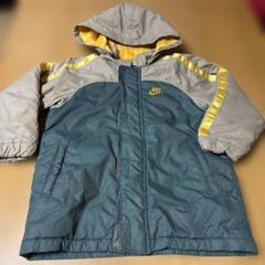 NIKE フード付きダウンコート ベージュ/グリーン　100センチ