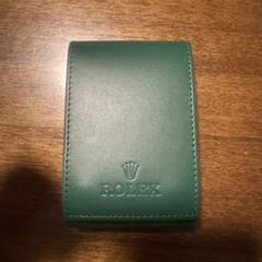 【美品未使用】日本正規店ロレックス　ウォッチケース グリーンレザー2セット 美品】ROLEX ロレックス 純正レザー 時計ケース ウォッチケース