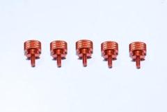 PC用手回しネジ 6#-32　5個セット　オレンジ