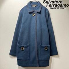 大きめ　希少　美品　サルヴァトーレフェラガモ　毛皮コート　アルパカ　ロング FERRAGAMO フェラガモ ベルト 23 A565 715198 786256 レディース