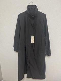 新品タグ有り／無印良品／大きいサイズL／ダークグレー／撥水スタンドカラーコート 無印良品（ムジルシリョウヒン）の「婦人 撥水スタンドカラー