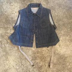 美品　ALAIA デニム ノースリーブジャケット