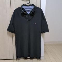 TOMMY HILFIGER ブラックポロシャツ サイズXL