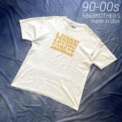 90-00s USA 68&BROTHERS MESSAGE TEE / XL