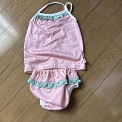 いちご水着 90センチピンク 水玉