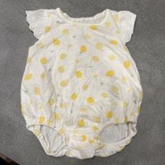 【美品】レモン柄　ロンパース　半袖　70サイズ