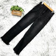 【AMERICAN EAGLE】ストレッチデニムパンツ(F)黒
