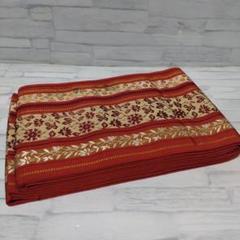 2658茶色刺繍での柄名古屋帯 長さ360㌢幅31㌢