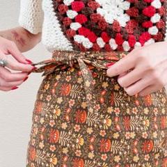 70s70年ヴィンテージVINTAGE花柄ラップスカート - メルカリ
